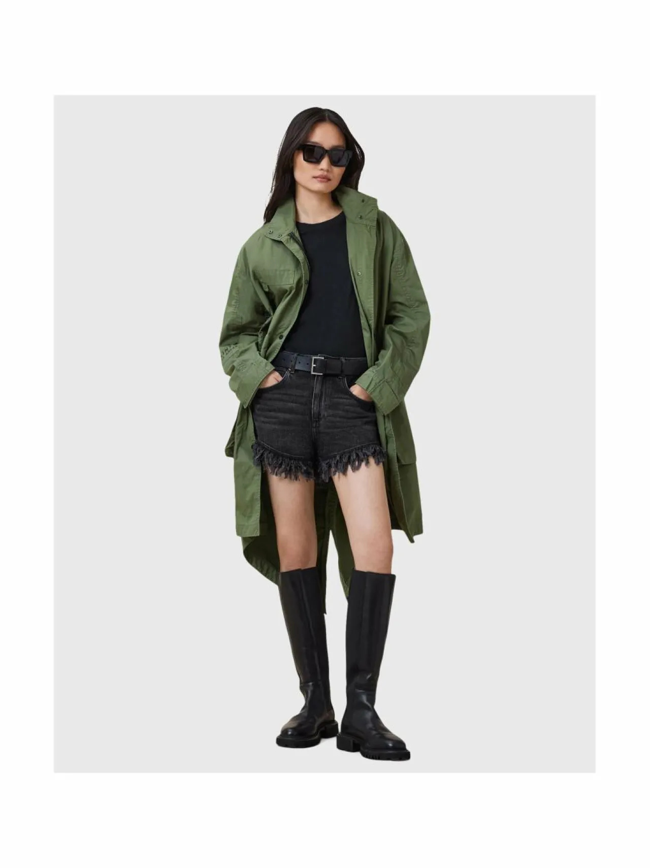 Takit<All Saints Milla Bird -parkatakki KHAKI GREEN