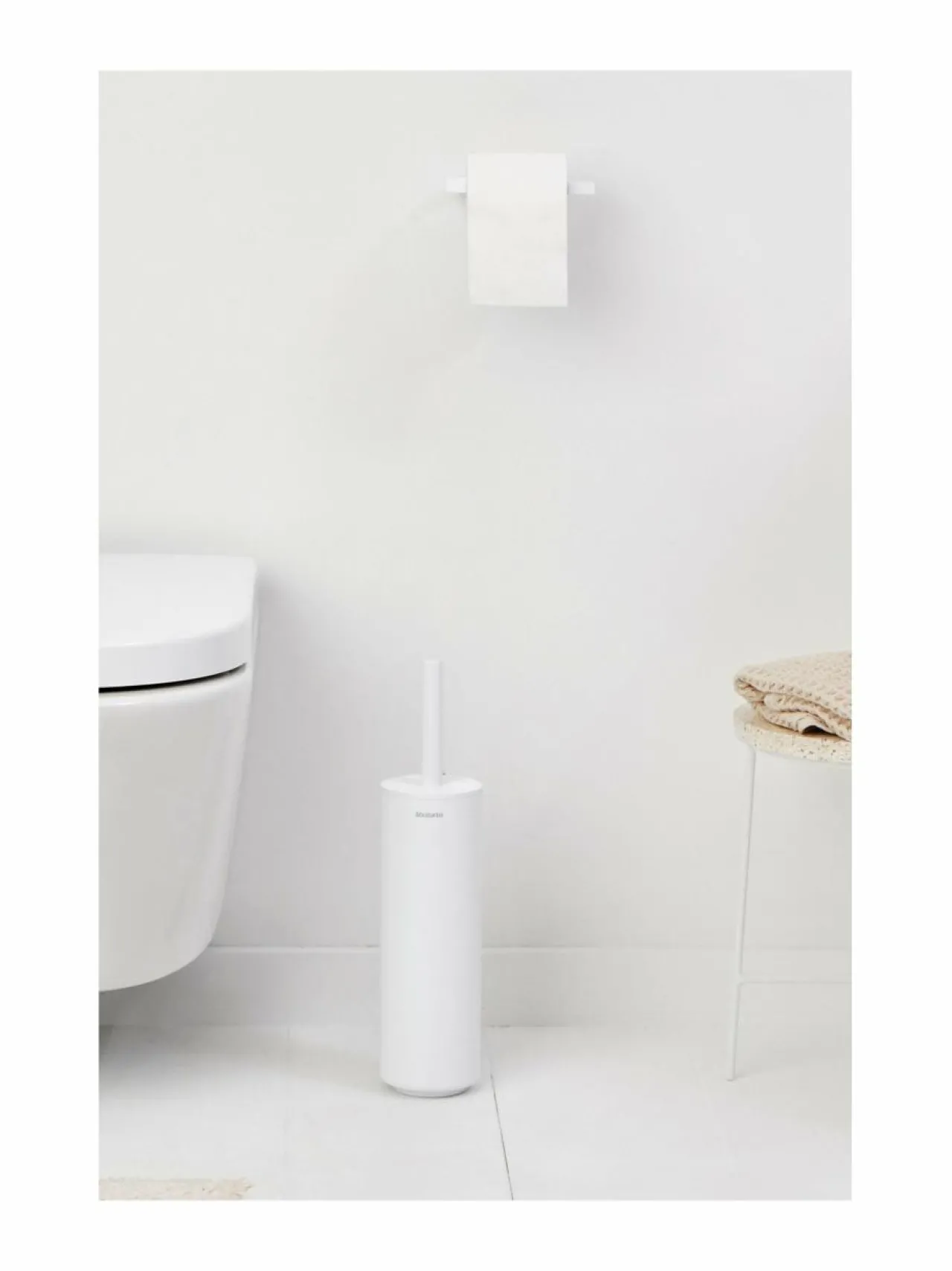 Säilytys<Brabantia MindSet Toilet -harja ja teline MINERAL FRESH WHITE
