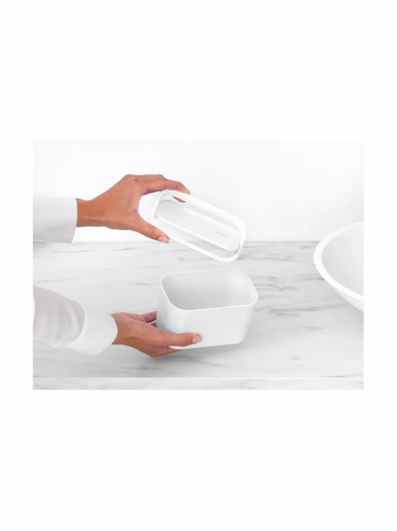 Kylpyhuonetarvikkeet<Brabantia MindSet-roska-astia WHITE