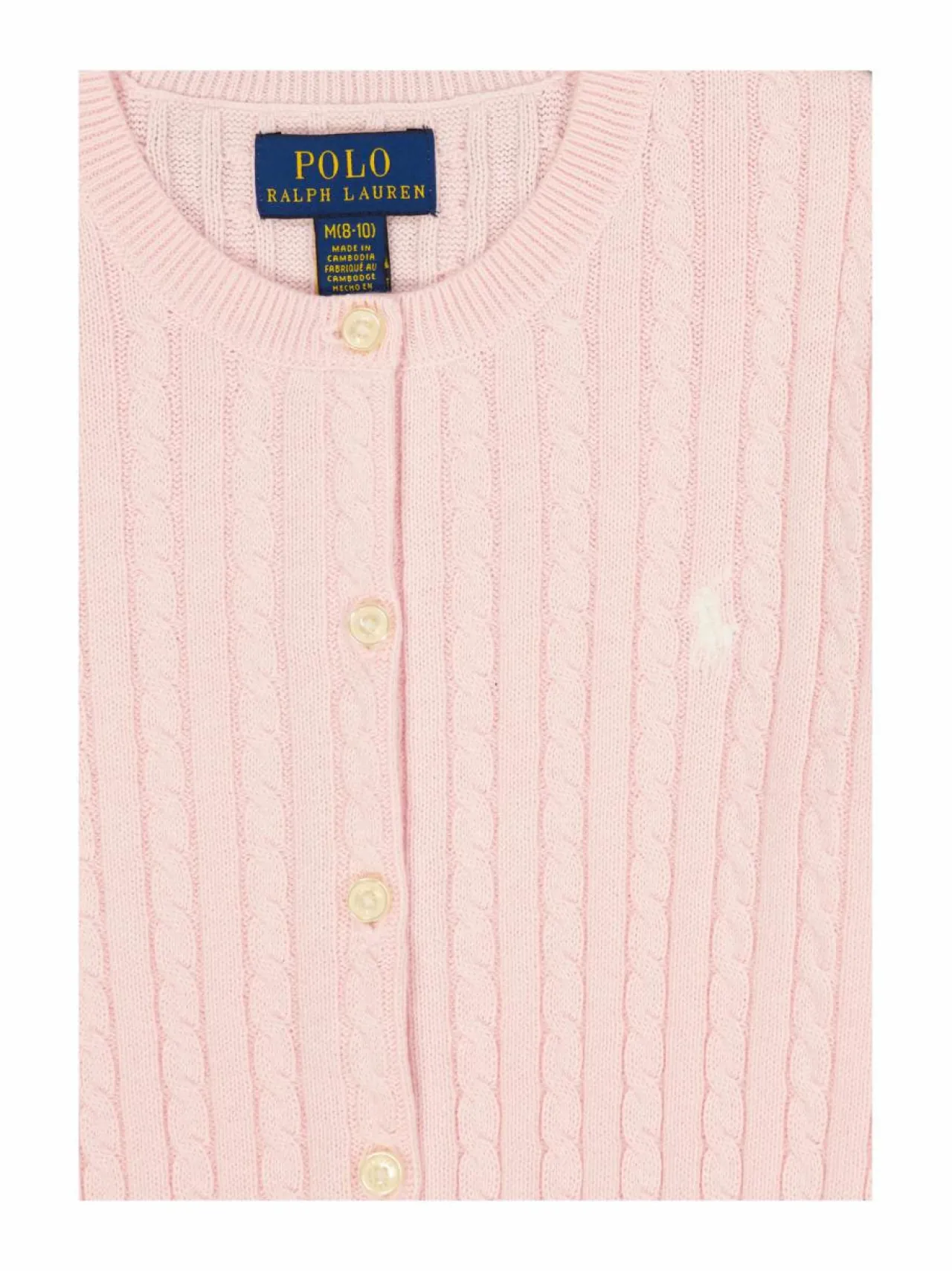 Neuleet<Polo Ralph Lauren Mini Cable -palmikkoneuletakki HINT OF PINK