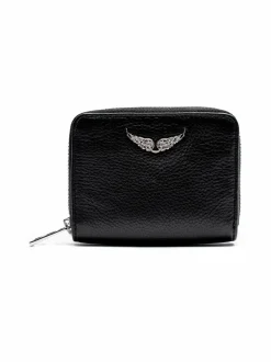 Lompakot & Kotelot<Zadig&Voltaire Mini ZV Wallet -nahkalompakko NOIR BLACK