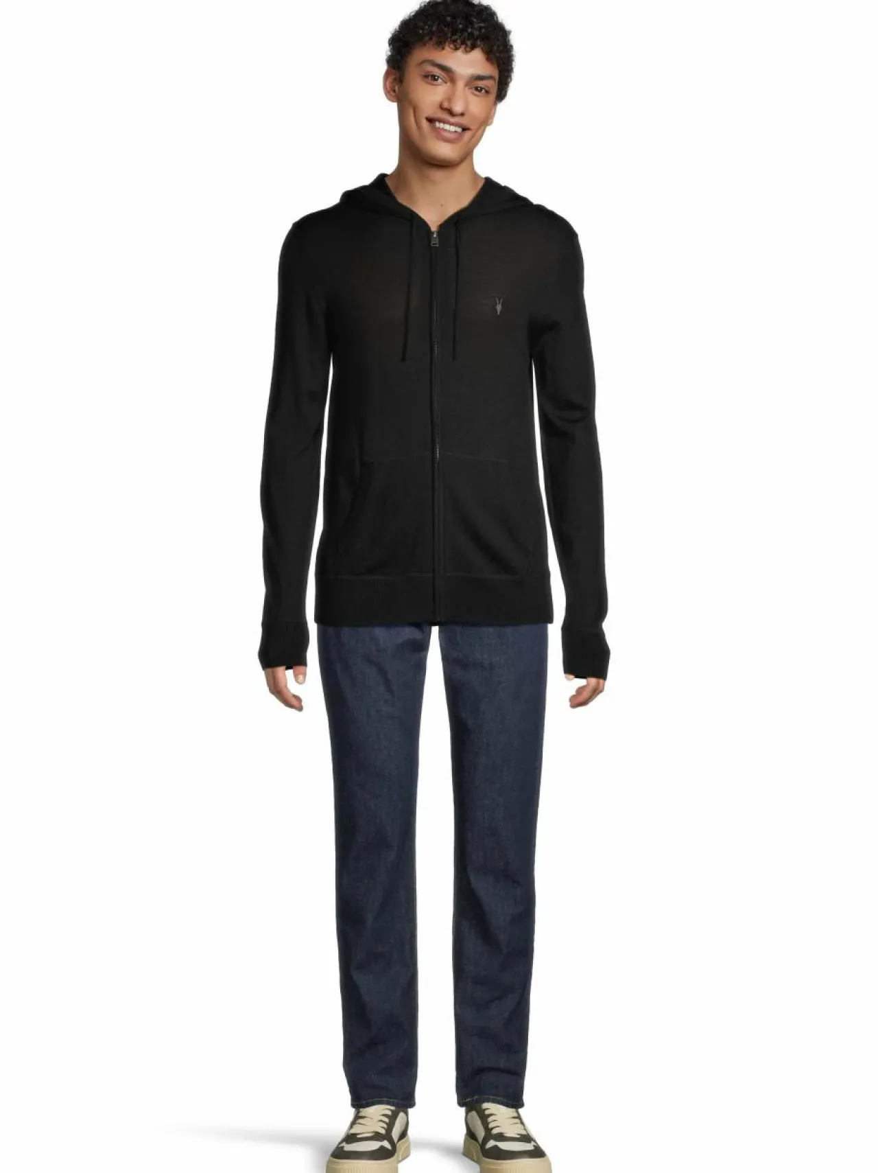 All Saints Mode Merino Zip Hoody -neuletakki^ Neuleet
