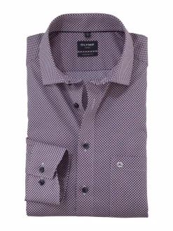 Paidat<Olymp Modern Fit Cotton -printtikuvioitu kauluspaita 35 ROT