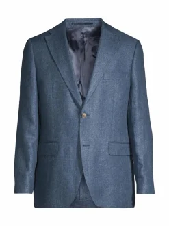 Bleiserit<Turo Modern Fit Linen Mix Bilbao -bleiseri 66 BLUE