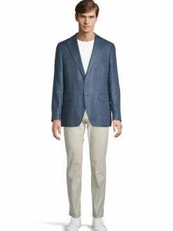 Bleiserit<Turo Modern Fit Linen Mix Bilbao -bleiseri 66 BLUE