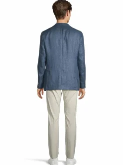 Bleiserit<Turo Modern Fit Linen Mix Bilbao -bleiseri 66 BLUE