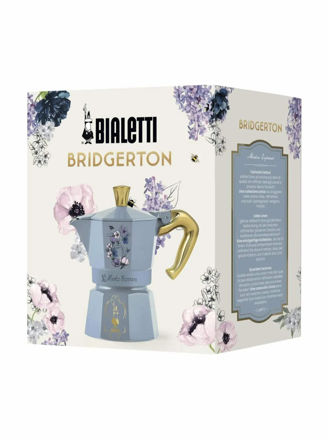 Tee, Kahvi & Vesi<Bialetti Moka Express Bridgerton -3 kupin mutteripannu BLUE