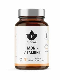Puhdistamo Monivitamiini -ravintolisä, 60 kaps^ Vitamiinit