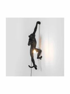 Seinävalaisimet<Seletti Monkey Lamp Hanging -seinävalaisin MUSTA