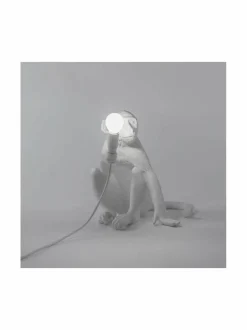 Pöytävalaisimet<Seletti Monkey Lamp Sitting -pöytävalaisin, 32 x 34 x 30 cm VALKOINEN