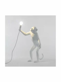 Pöytävalaisimet<Seletti Monkey Lamp Standing -pöytävalaisin VALKOINEN