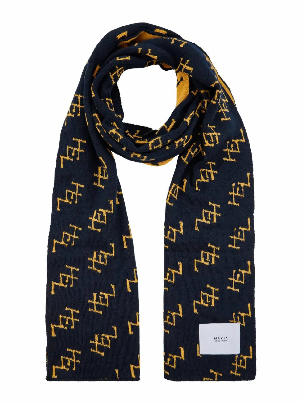 Huivit & Kaulaliinat<Makia Monogram -merinovillahuivi 683 DARK NAVY