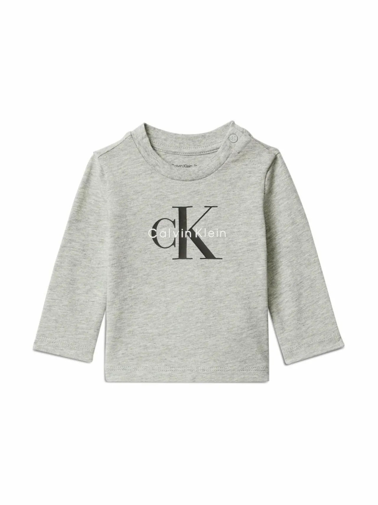 Pitkähihaiset Trikoopaidat|Pitkähihaiset Trikoopaidat<Calvin Klein Kids Monogram-trikoopaita P41 GREY HEATHER