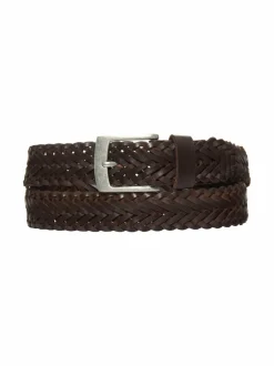 Vyöt<CONSTRUE Monroe-nahkavyö CHOCOLATE BROWN