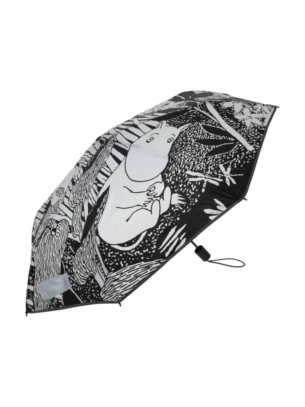 Sateenvarjot<Lasessor Moomin Midsummer -sateenvarjo 960 960 BLACK/WHITE