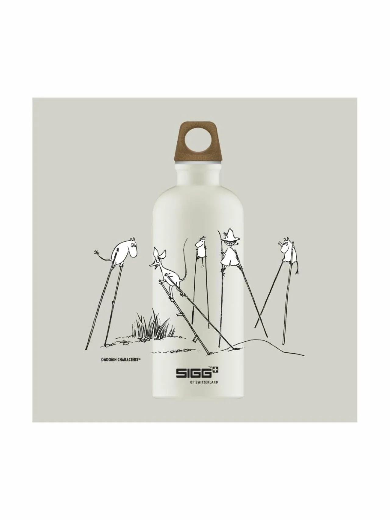 Tee, Kahvi & Vesi<Sigg Moomin Stilts -juomapullo, 0.6L ECRU