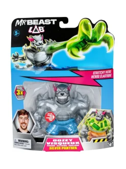Figuurit & Interaktiiviset Lelut<MR BEAST MRBEAST LAB Venyvä hahmo Hopeapantteri, 11,5 cm