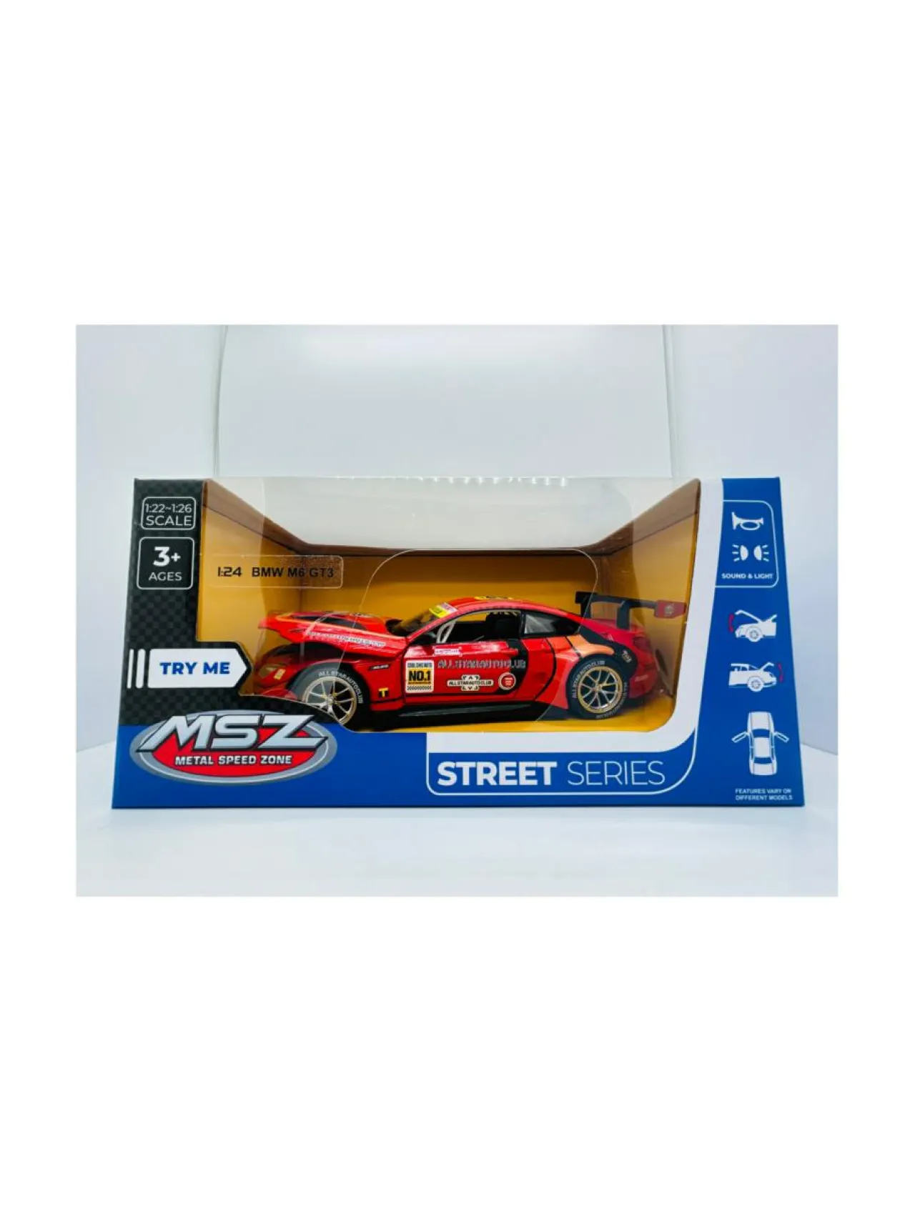 BMW MSZ Metallinen pienoismalli M6 GT3, 1:24^ Autot Ja Muut Ajoneuvot