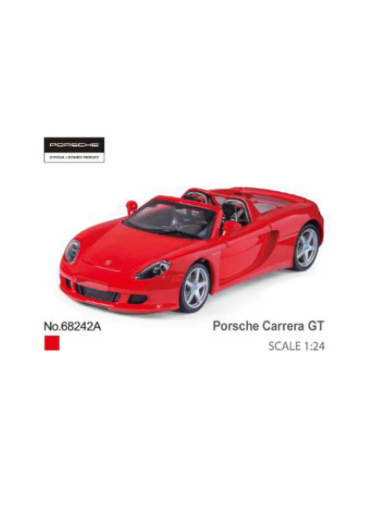 Autot Ja Muut Ajoneuvot<PORSCHE MSZ Metallinen pienoismalli Carrera GT, 1:24