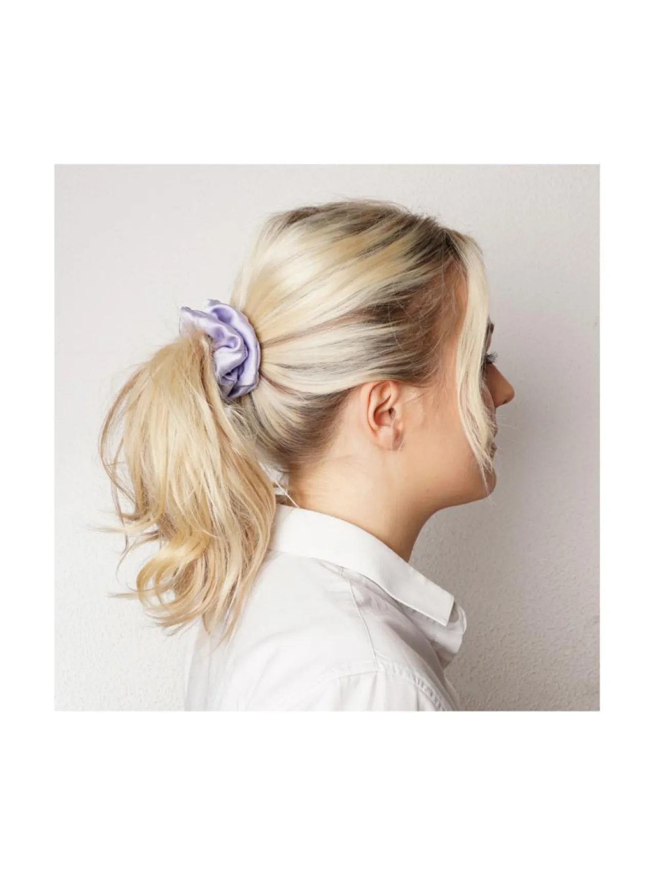 Upcycle with Jing Mulberry Silk Scrunchie -hiusdonitsi - vaaleanvioletti^ Hiustarvikkeet