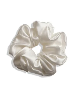 Upcycle with Jing Mulberry Silk Scrunchie -hiusdonitsi - valkoinen^ Hiustarvikkeet