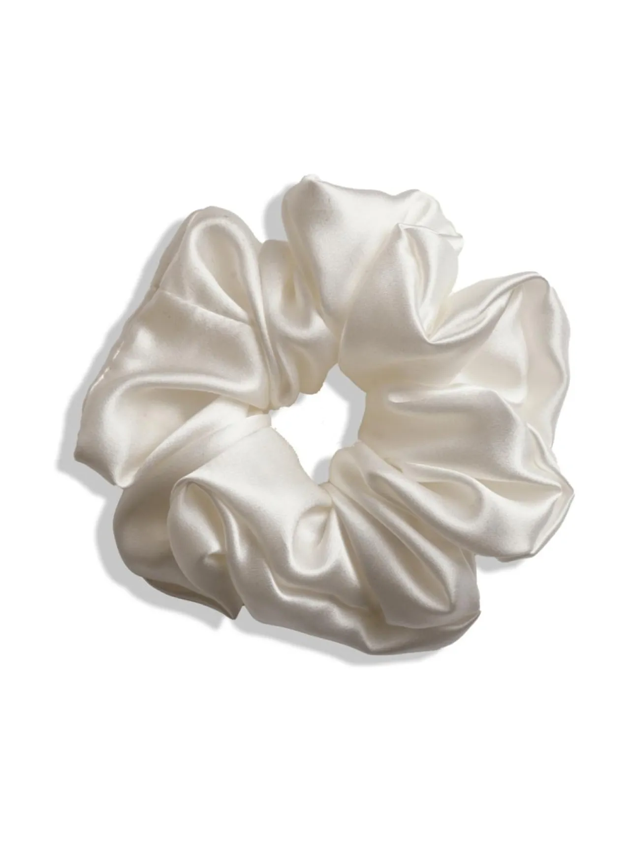 Upcycle with Jing Mulberry Silk Scrunchie -hiusdonitsi - valkoinen^ Hiustarvikkeet