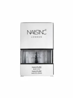 Kynnet<NAILS INC NAILPURE Base Coat 10 Free -hellävarainen aluslakka 14ml