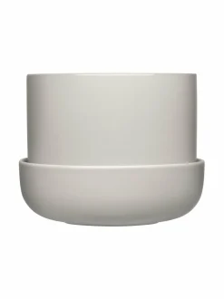 Ruukut & Istutusastiat<Iittala Nappula- keramiikkaruukku ja vati, 17 x 13 cm PALE GREY