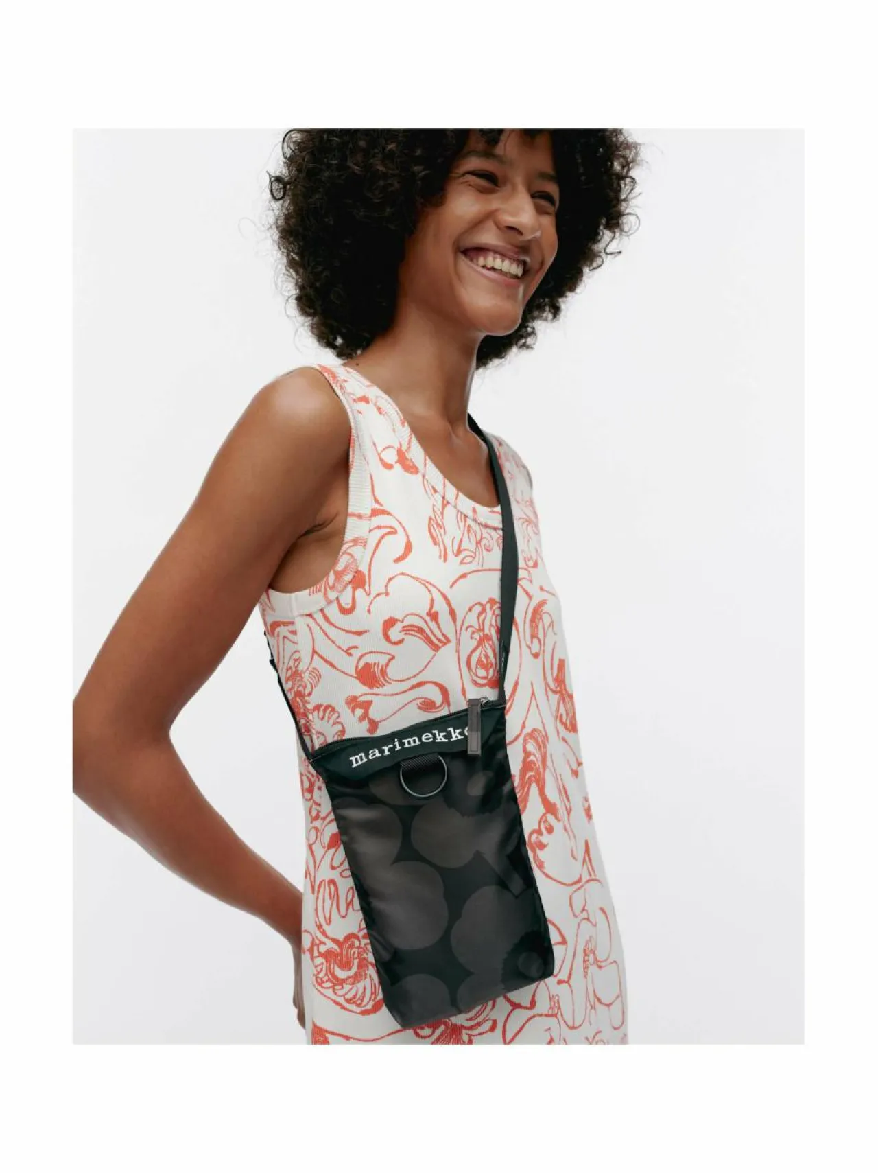 Olkalaukut<Marimekko Neat Unikko -puhelinlaukku 999 DARK GREY, GREY