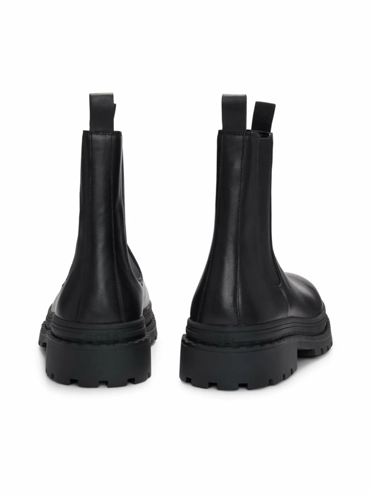 Nilkkurit<BOSS Nebular Chelsea -nahkasaappaat 001 BLACK