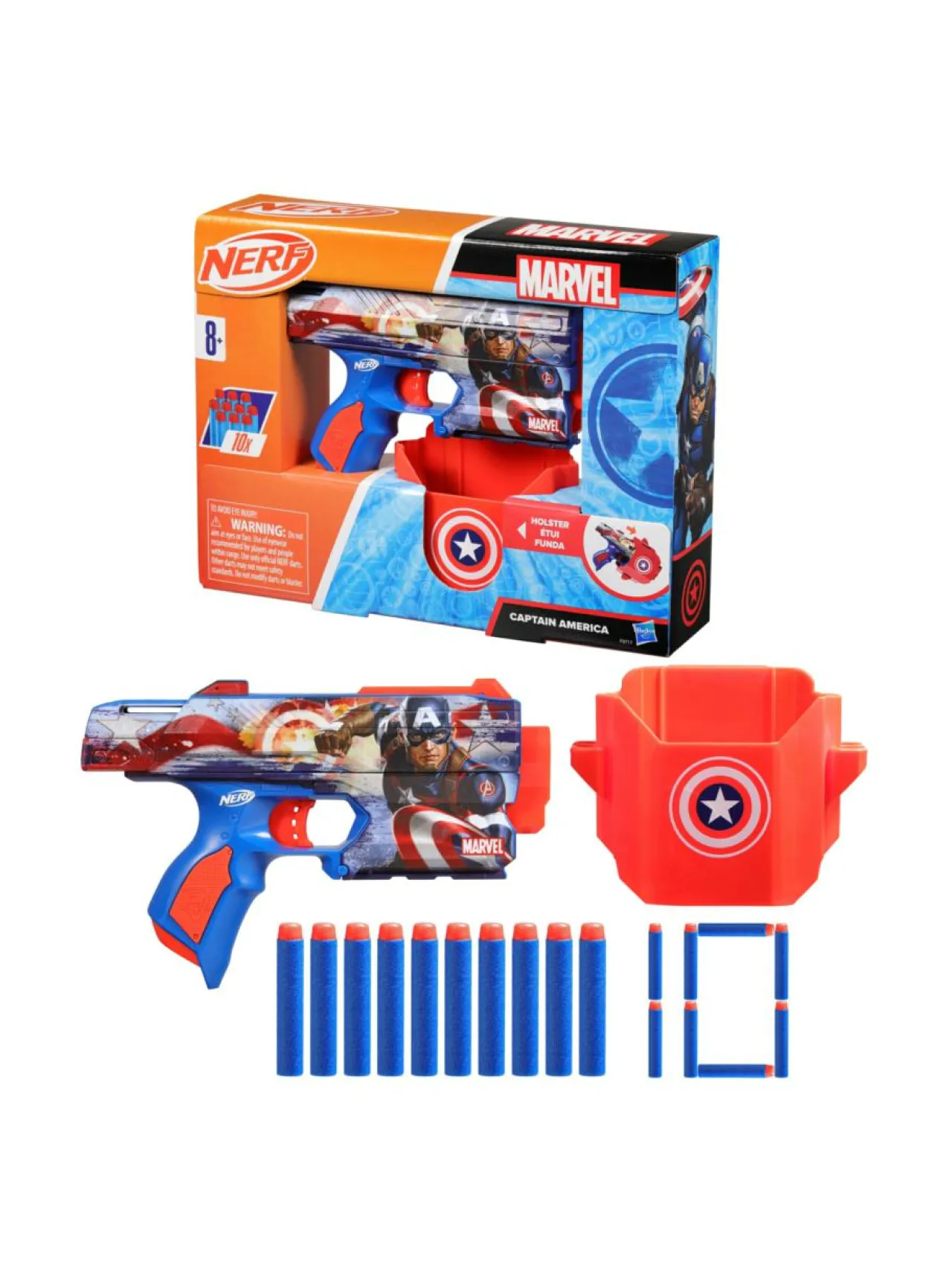 MARVEL NERF Leikkipyssy Captain America^ Roolileikit