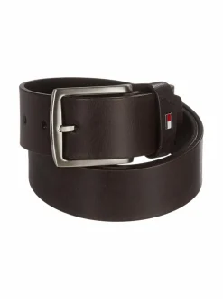 Vyöt<Tommy Hilfiger New Denton -nahkavyö TUMMANRUSKEA