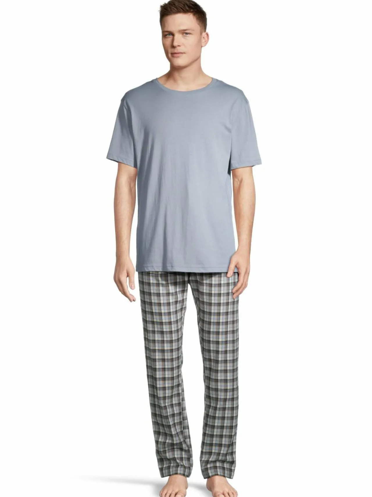 Pyjamat & Kylpytakit<CONSTRUE New Haven -pyjama 2-osainen GREY MEL. CHECK/LT. BLUE