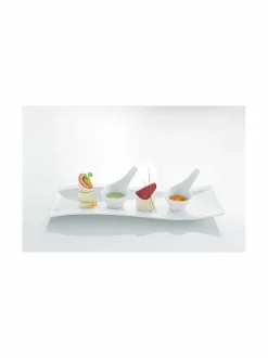 Tarjoiluastiat<Villeroy & Boch New Wave Antipasti -lautanen 42 x 15 cm VALKOINEN