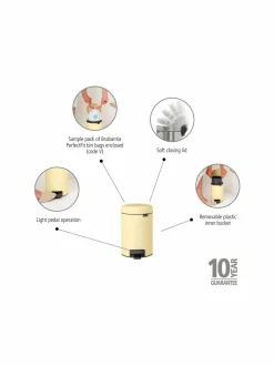 Roskakorit & -Pussit<Brabantia NewIcon-poljinroskakori 3 l MELLOW YELLOW
