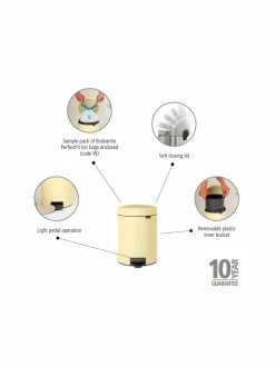 Roskakorit & -Pussit<Brabantia NewIcon-poljinroskakori 5 l MELLOW YELLOW