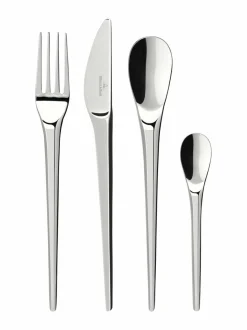Aterimet & Tarjoiluvälineet<Villeroy & Boch NewMoon-aterinsetti, 24 osaa TERÄS