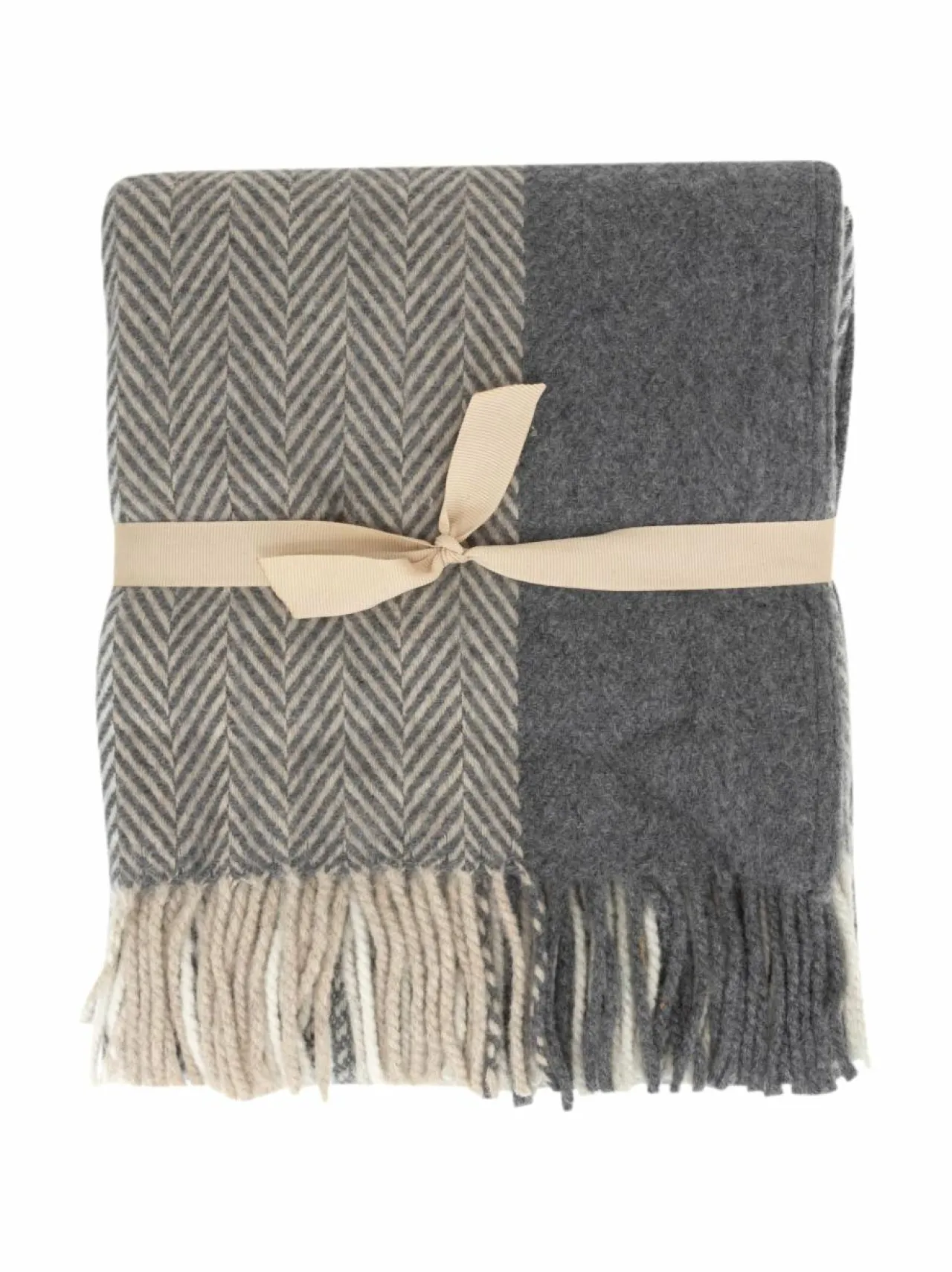 Huovat & Päiväpeitot<Casa Stockmann Nimes-villasekoitehuopa 130 x 180 cm GREY/SAND/SOFT WHITE