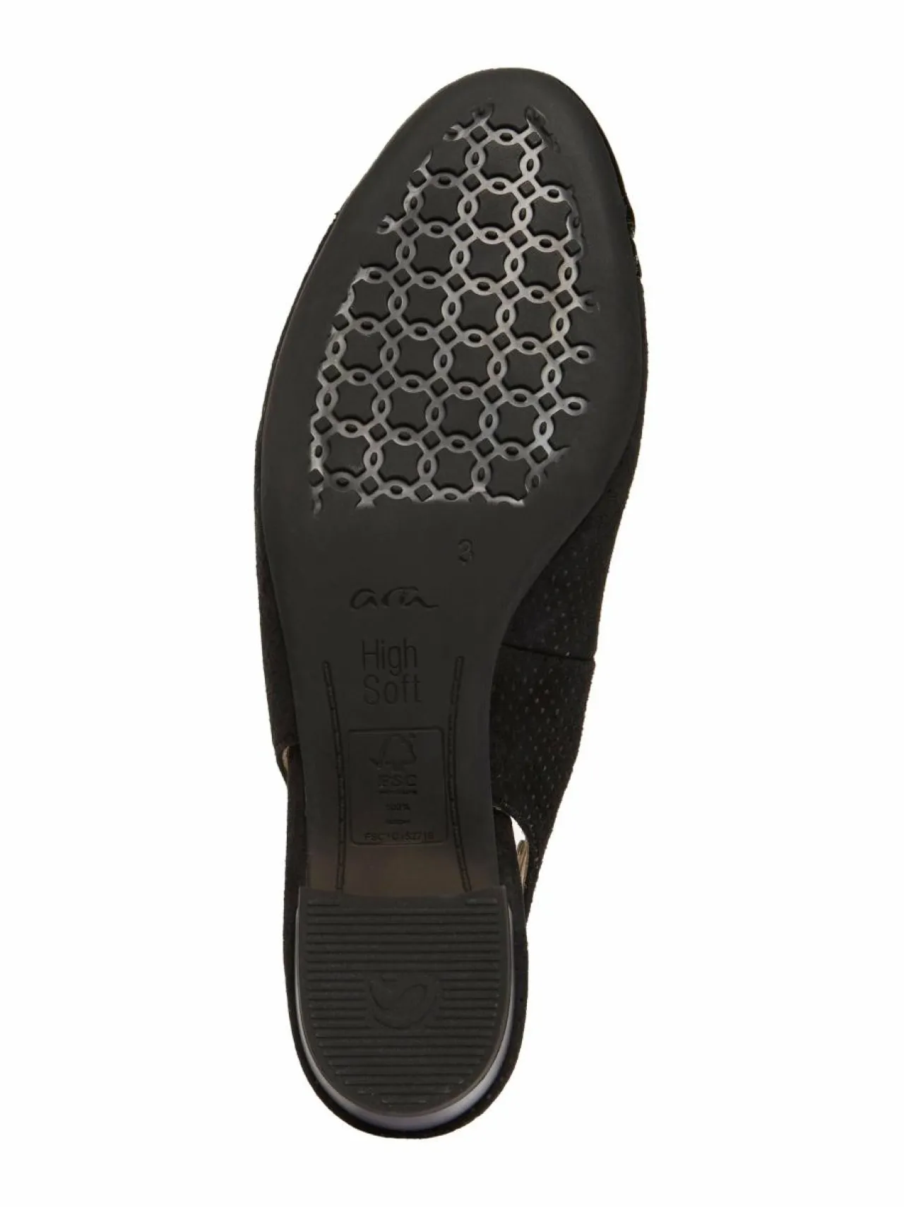 Avokkaat & Korkokengät<ara Nizza 2.0 slingback -mokkanahka-avokkaat 01 SCHWARZ