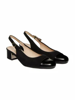 Avokkaat & Korkokengät<ara Nizza 2.0 slingback -mokkanahka-avokkaat 01 SCHWARZ
