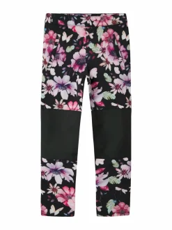 Housut & Jumpsuitit|Housut<Name It NkfAlfa Softshell -housut BLACK AOP:BIG FLOWER