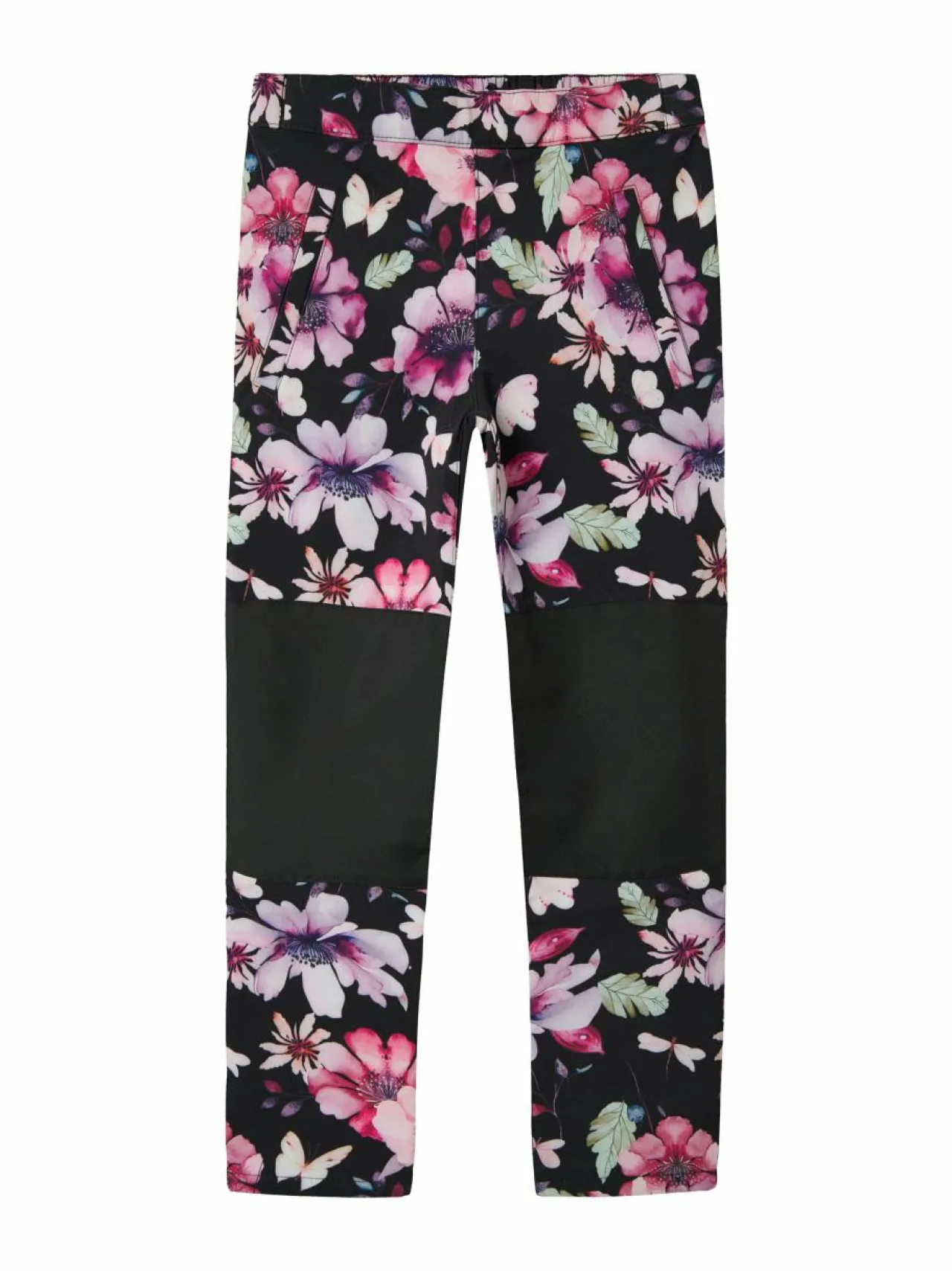 Housut & Jumpsuitit|Housut<Name It NkfAlfa Softshell -housut BLACK AOP:BIG FLOWER