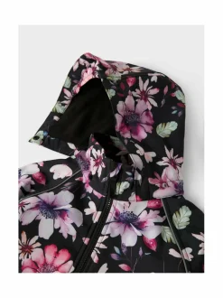 Ulkoiluvaatteet|Ulkoiluvaatteet<Name It NkfAlfa Softshell -takki BLACK AOP:BIG FLOWER