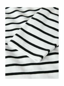 Pitkähihaiset Trikoopaidat<Name It NkfLeslie-trikoopaita BLACK STRIPES:BRIGHT WHITE