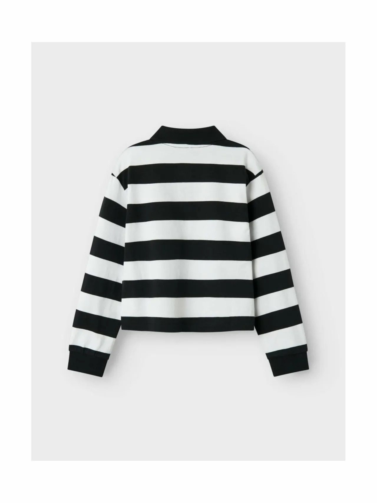 Pitkähihaiset Trikoopaidat<Name It NkfLili Polo -trikoopaita BLACK STRIPES:BRIGHT WHITE