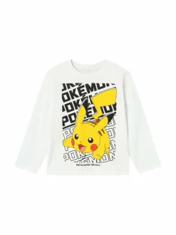 Pitkähihaiset Trikoopaidat<Name It NkmAmas Pokemon -trikoopaita BRIGHT WHITE