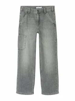Farkut|Farkut<Name It NkmRyan Straight -farkut LIGHT GREY DENIM