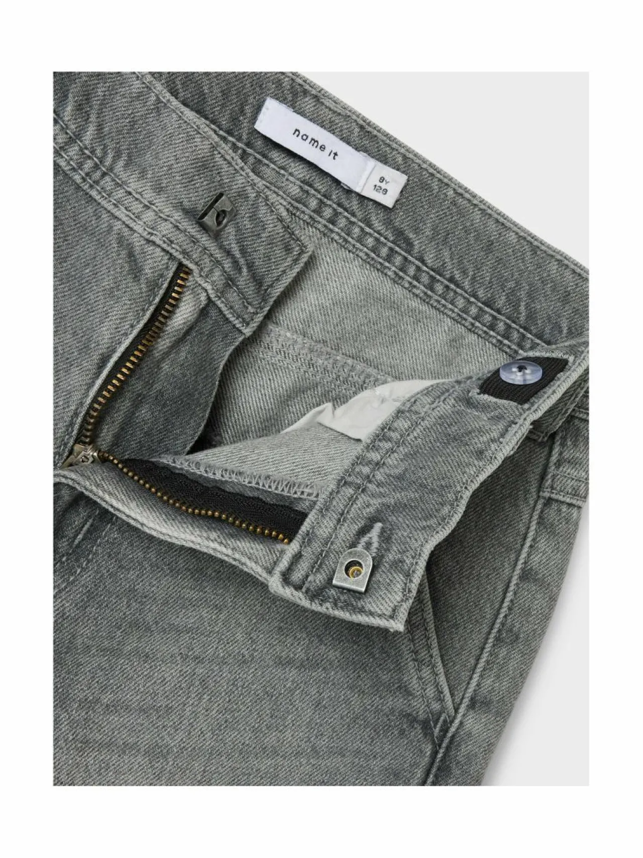 Farkut|Farkut<Name It NkmRyan Straight -farkut LIGHT GREY DENIM