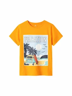 T-Paidat|T-Paidat<Name It NkmZelot t-paita BRIGHT MARIGOLD
