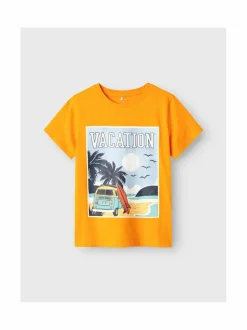 T-Paidat|T-Paidat<Name It NkmZelot t-paita BRIGHT MARIGOLD